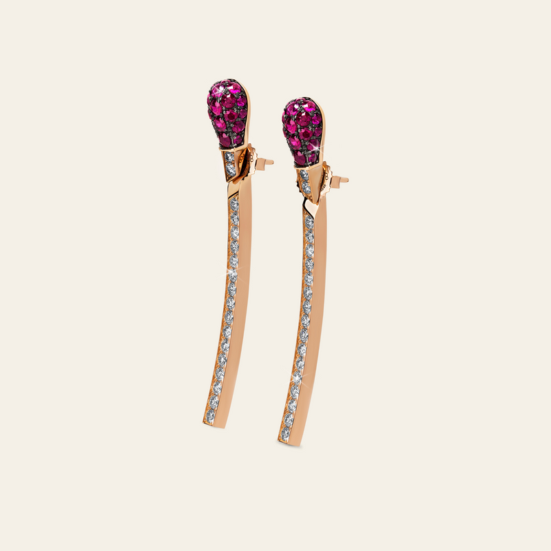 Match Ruby Diamond Earrings_Rose Gold_Rubies_White Diamonds_2