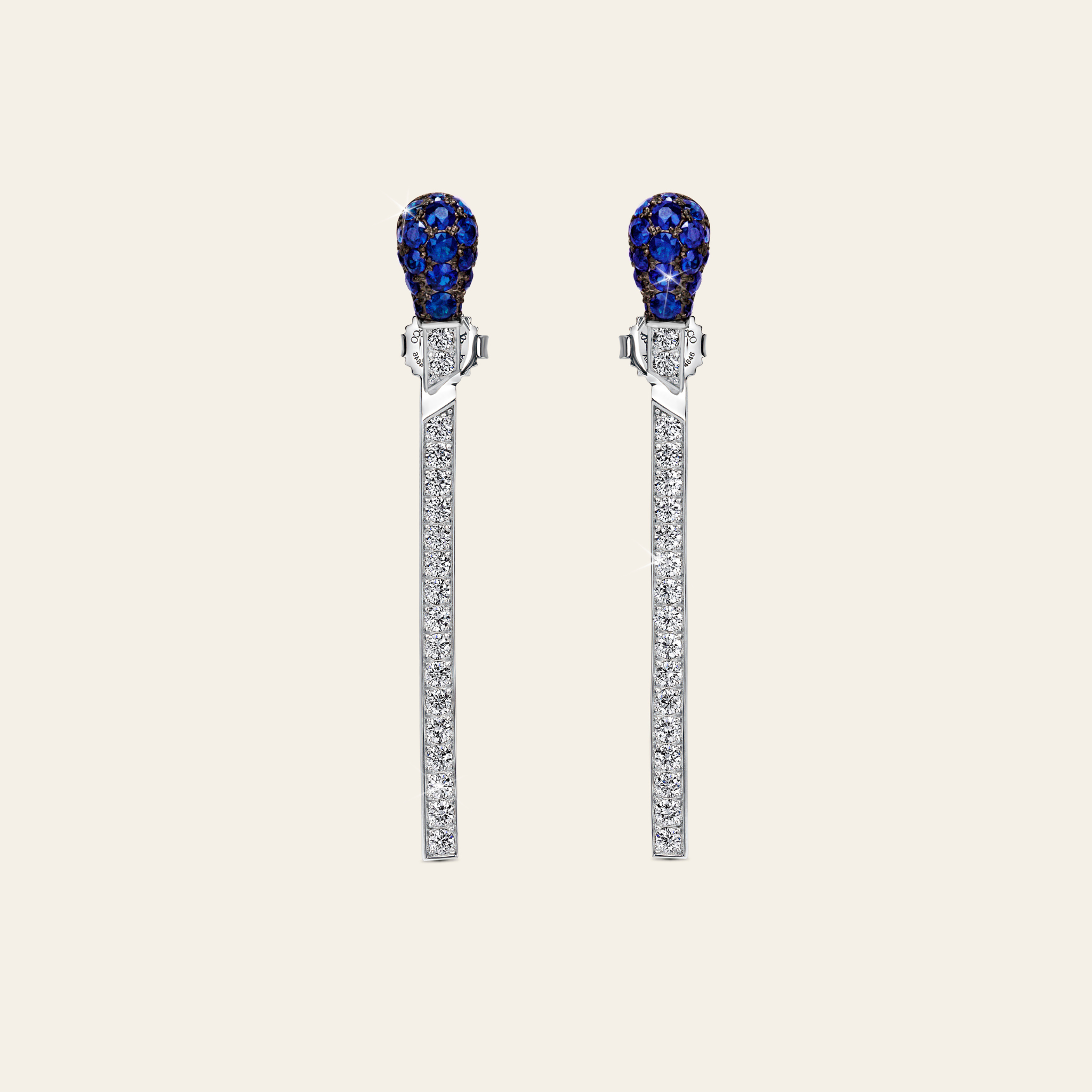Match Sapphire Diamond Earrings_White Gold_Sapphires_White Diamonds_1