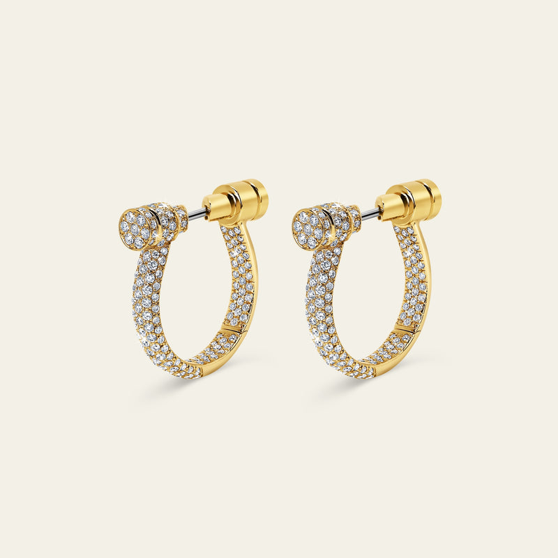 Estribo Earrings_Yellow Gold_White Diamonds_2