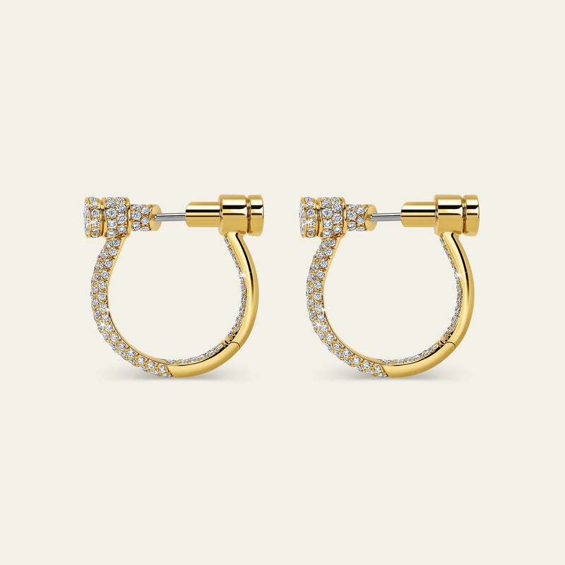 Estribo Earrings_Yellow Gold_White Diamonds_1