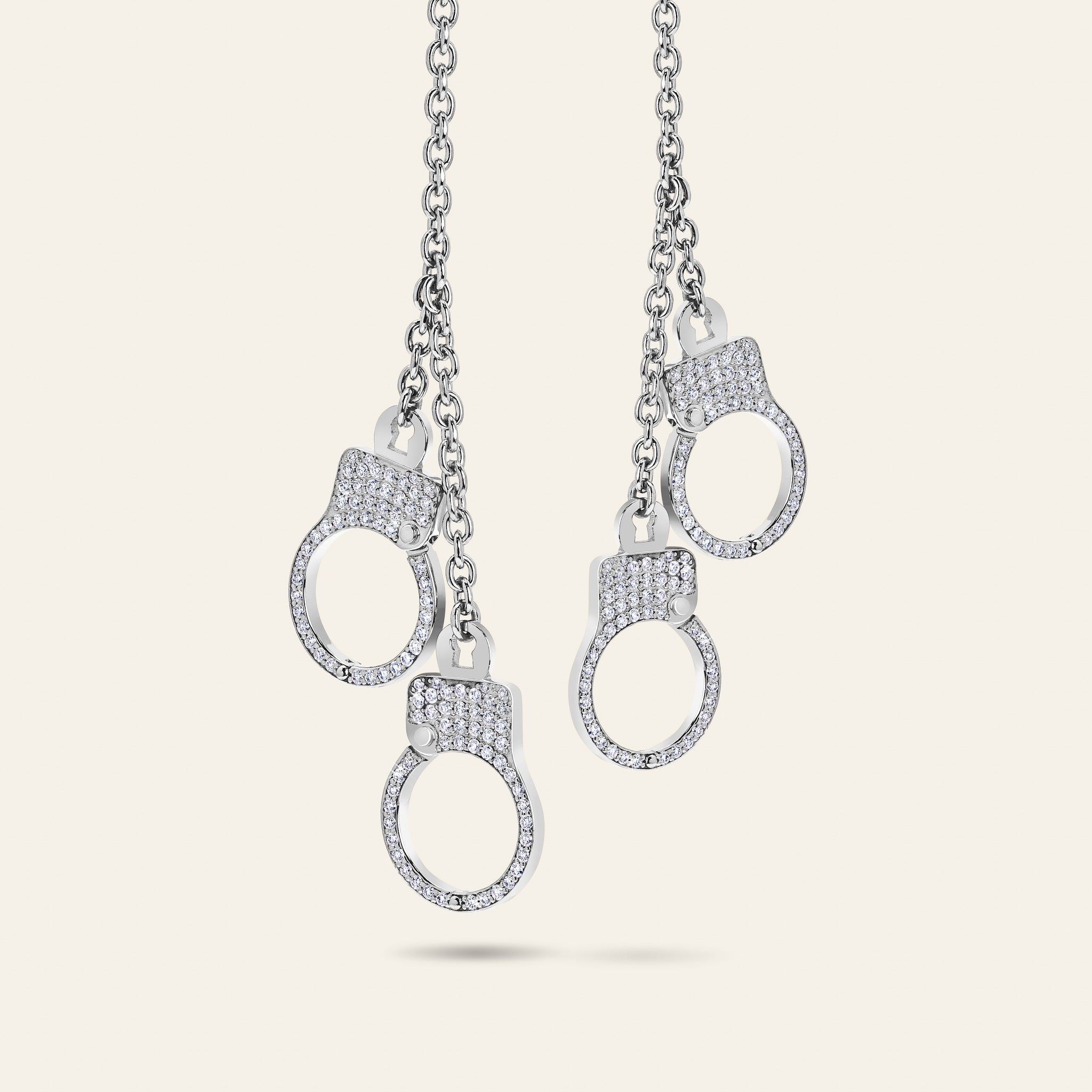 Love Lockdown Hanging Diamond Earrings