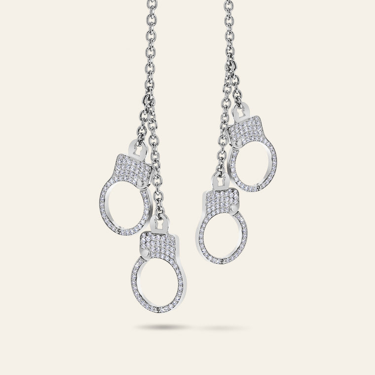 Love Lockdown Hanging Diamond Earrings