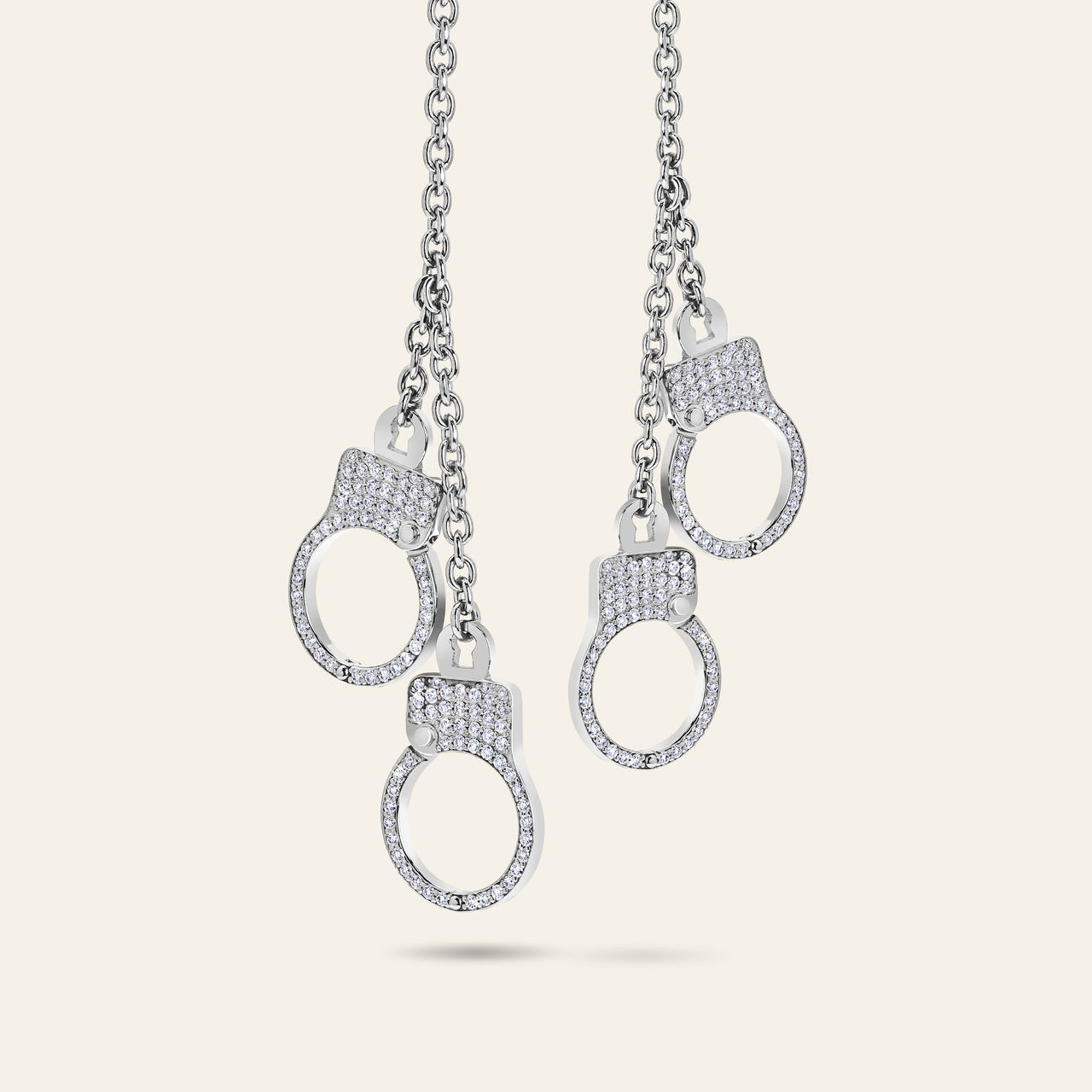 Love Lockdown Hanging Diamond Earrings