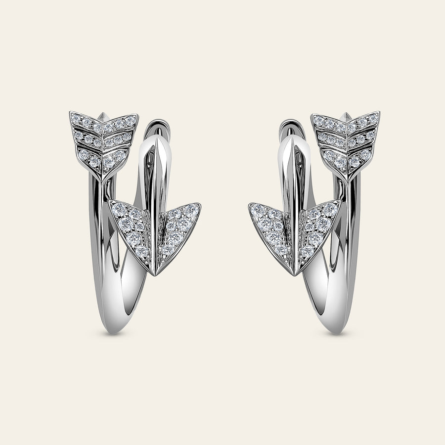 Super Arrow Diamond Earrings_White Gold_White Diamonds_1