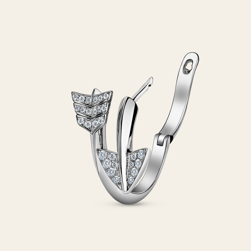 Super Arrow Diamond Earrings_White Gold_White Diamonds_3