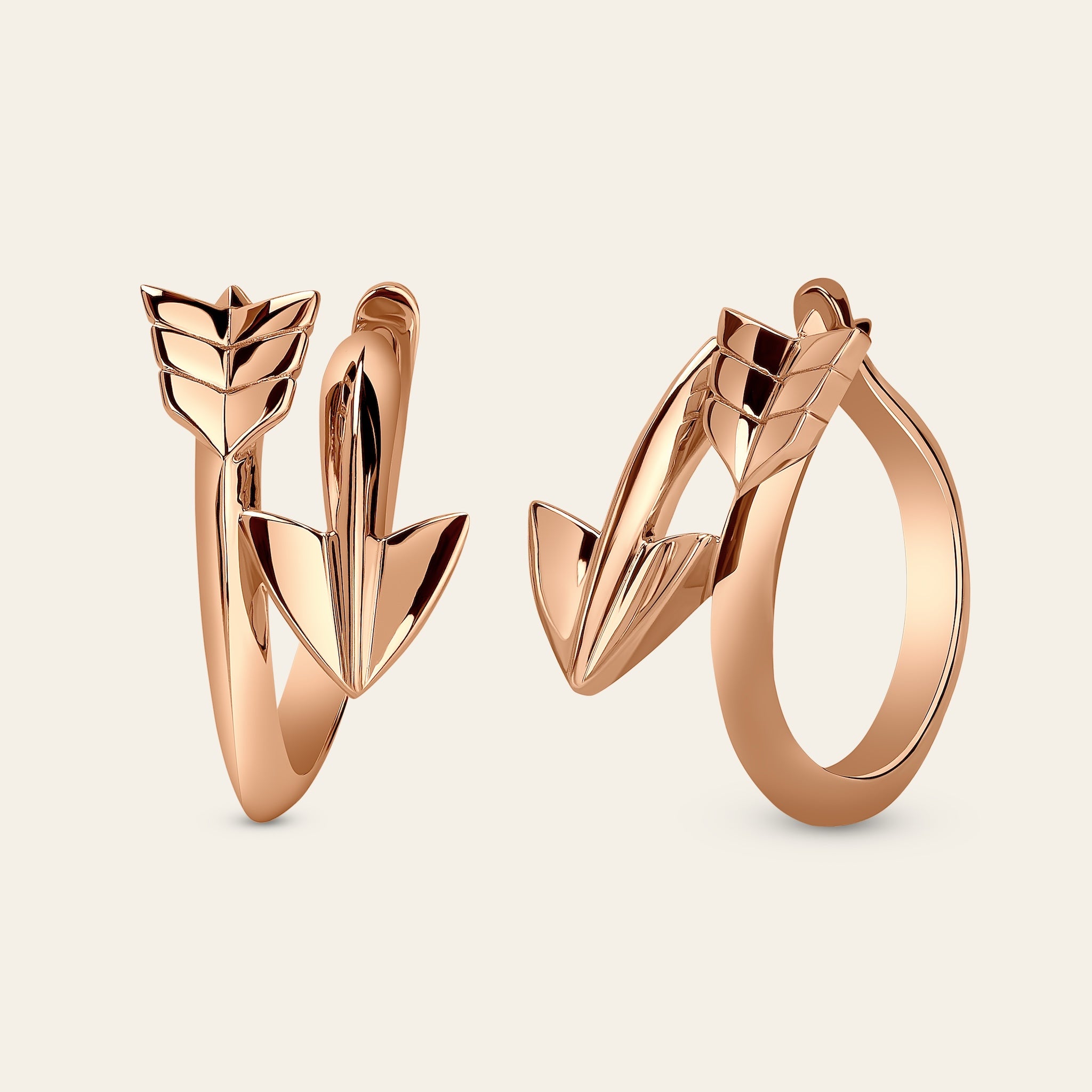 Super Arrow Earrings_Rose Gold_4