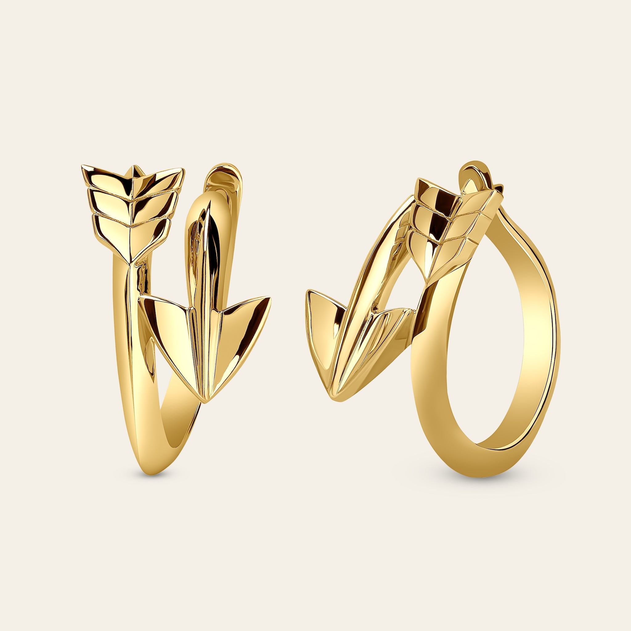 Super Arrow Earrings_Rose Gold_4