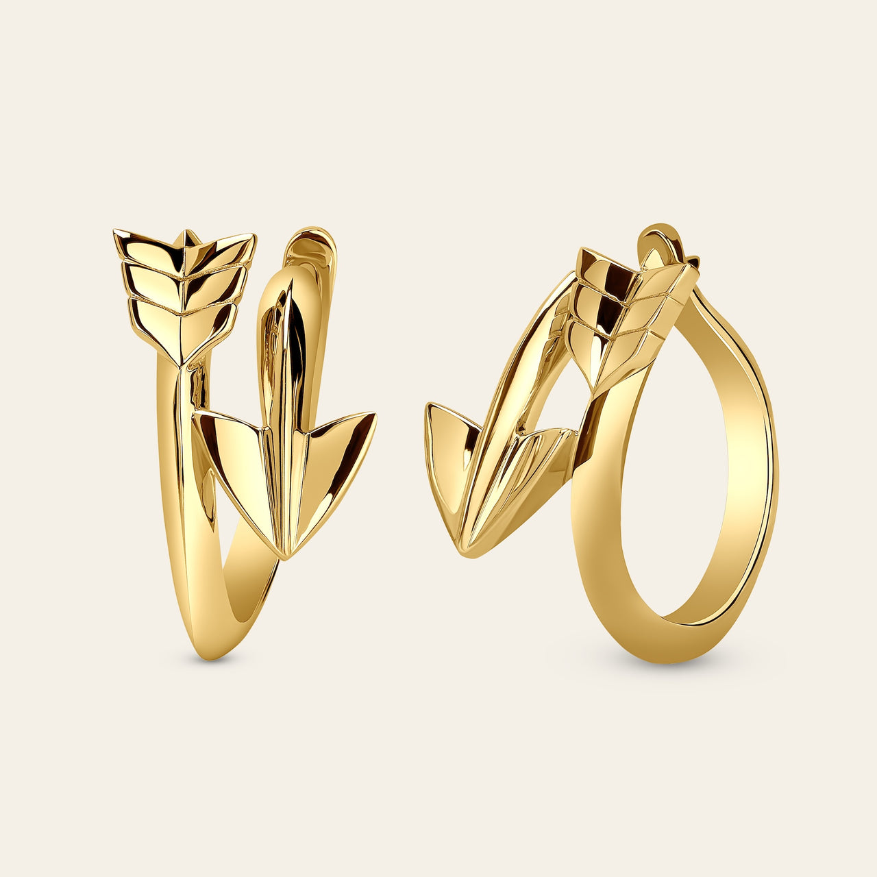 Super Arrow Earrings_Rose Gold_4