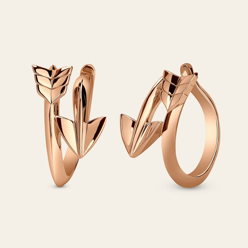 Super Arrow Earrings_Rose Gold_4