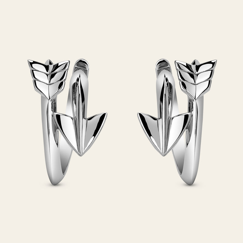Super Arrow Earrings_White Gold_1