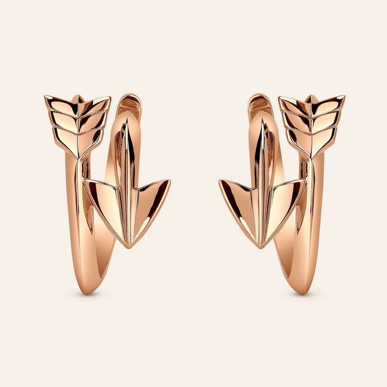 Super Arrow Earrings_Rose Gold_1