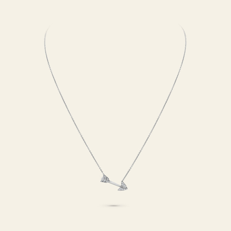 Super Arrow Diamond Pendant_White Gold_White Diamonds_3