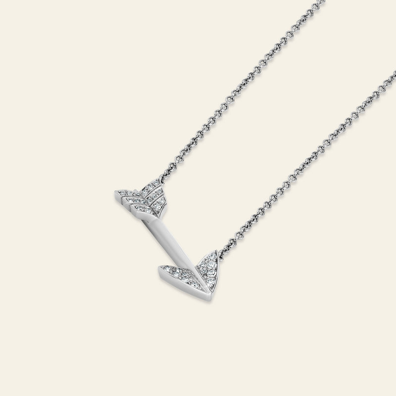 Super Arrow Diamond Pendant_White Gold_White Diamonds_2