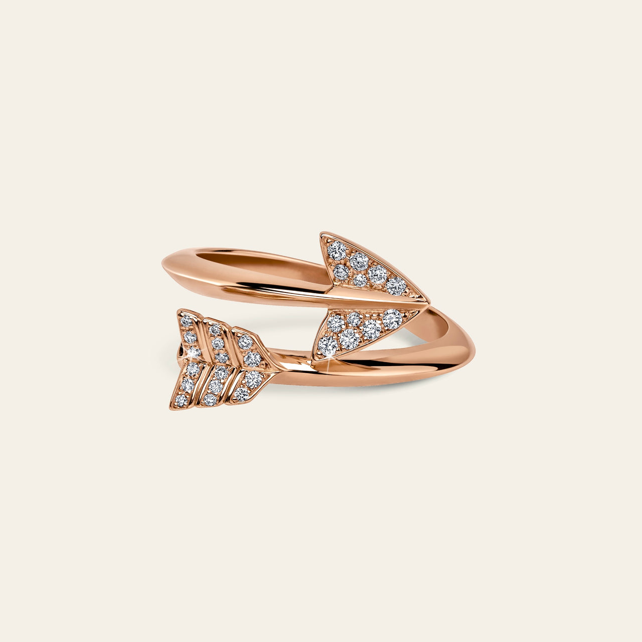 Super Arrow Diamond Ring_Rose Gold_White Diamonds_1