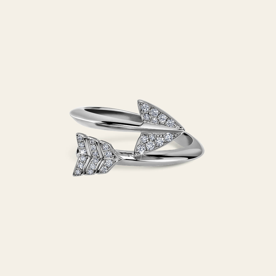 Super Arrow Diamond Ring_White Gold_White Diamonds_1