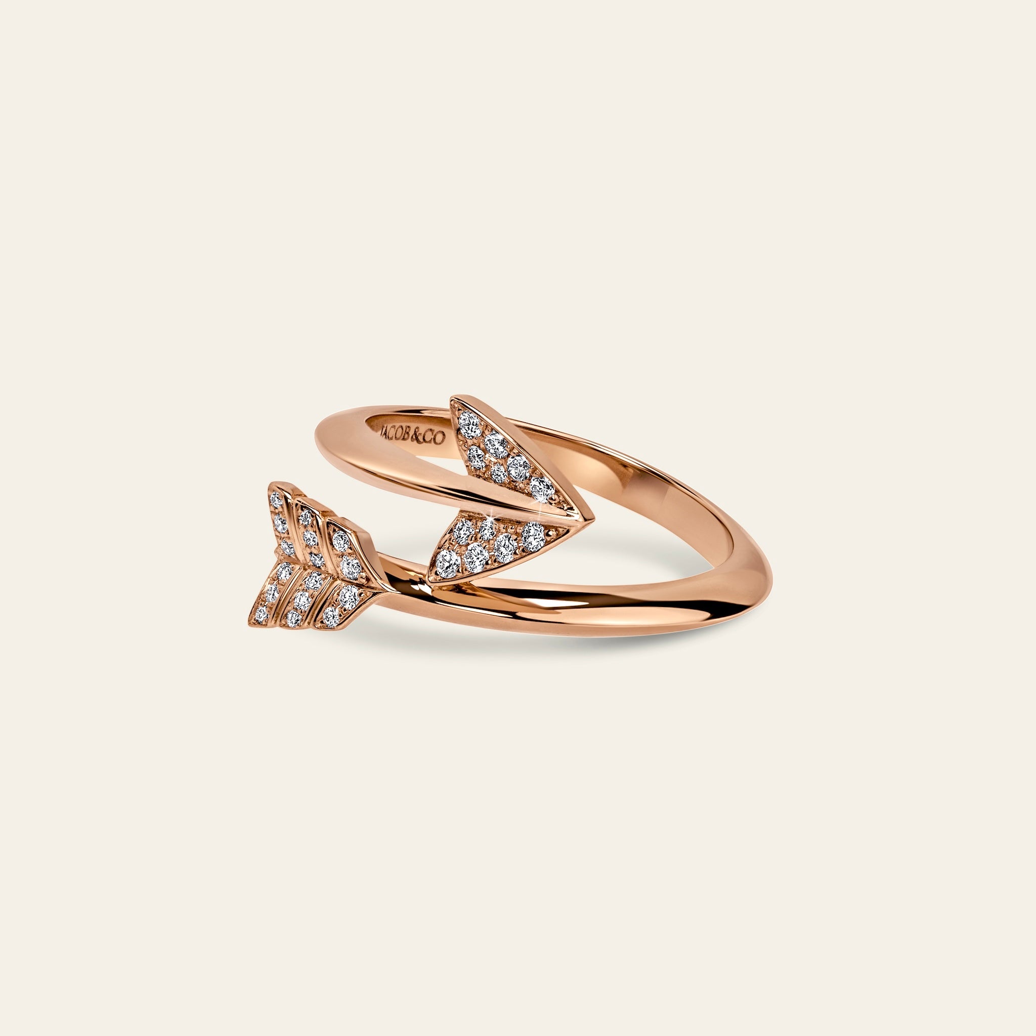 Super Arrow Diamond Ring_Rose Gold_White Diamonds_2