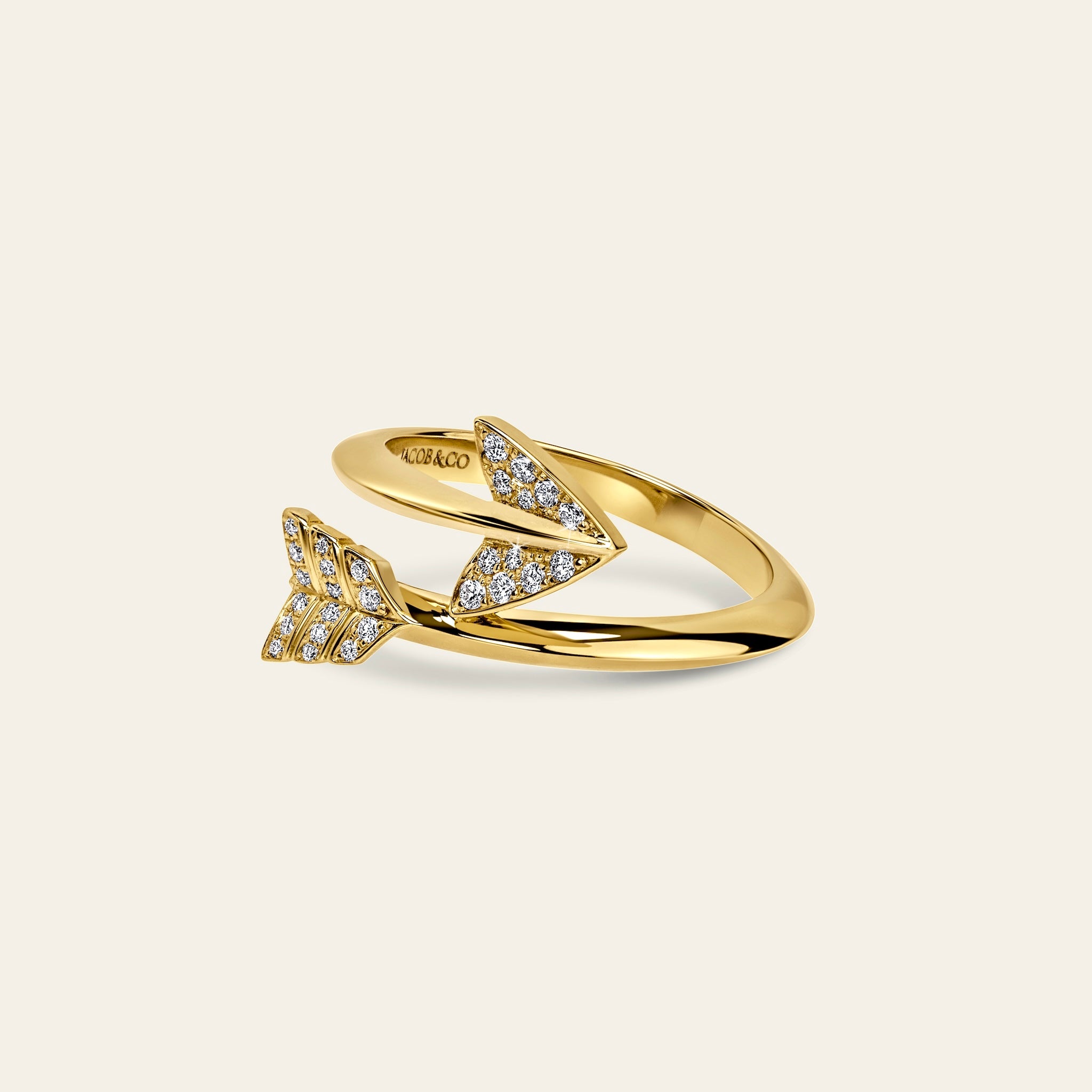 Super Arrow Diamond Ring_Yellow Gold_White Diamonds_2