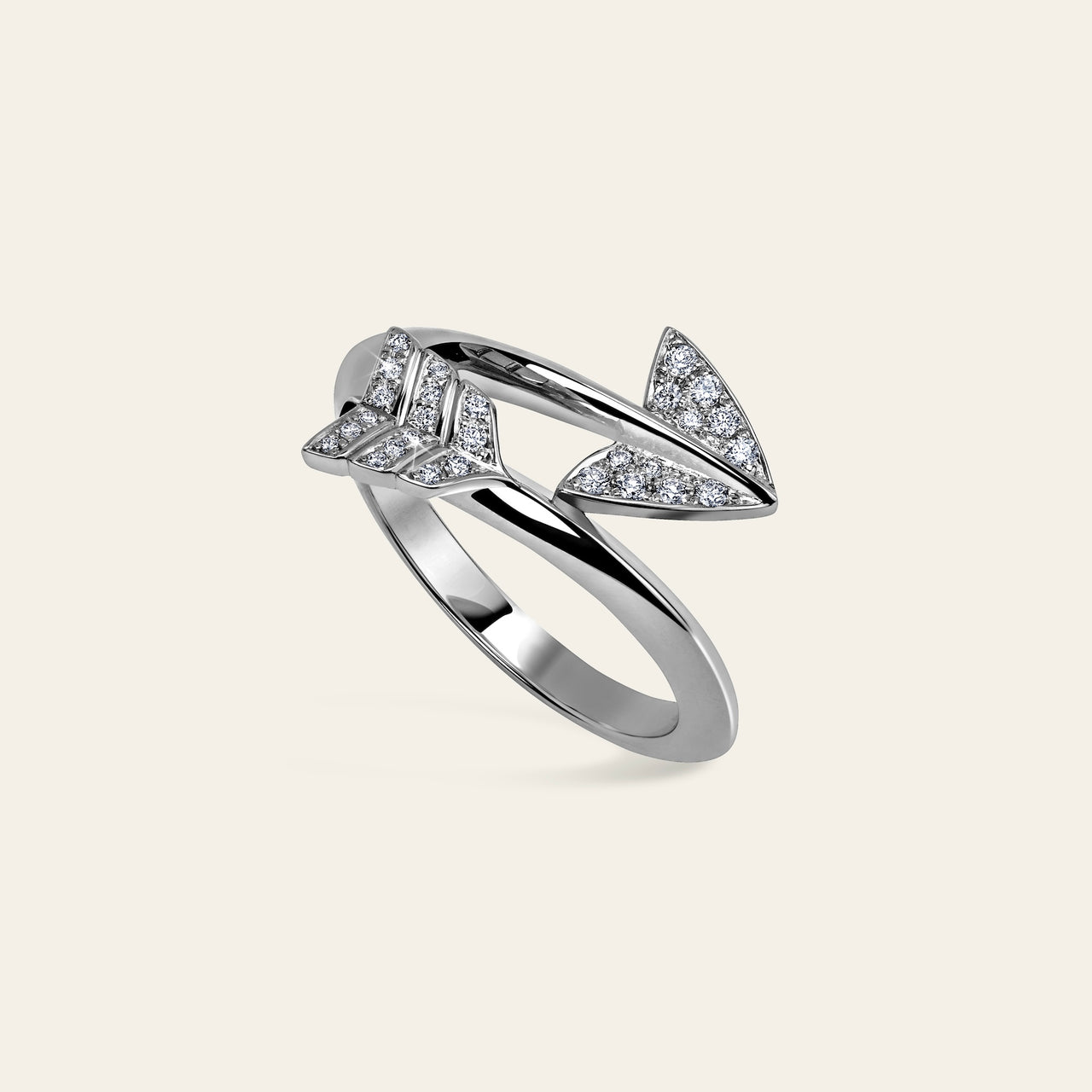 Super Arrow Diamond Ring_White Gold_White Diamonds_3