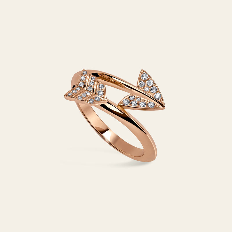 Super Arrow Diamond Ring_Rose Gold_White Diamonds_3