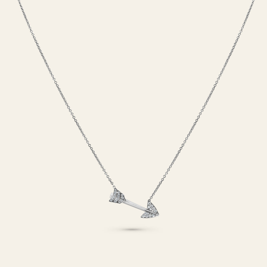 Super Arrow Diamond Pendant_White Gold_White Diamonds_1
