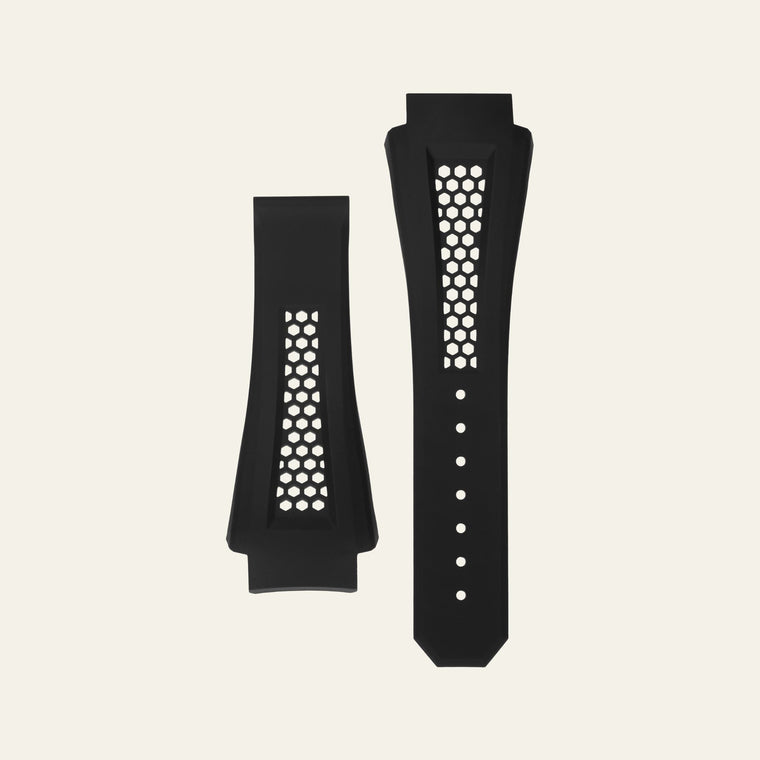 Black Epic X Chrono 47mm Honeycomb Strap - M