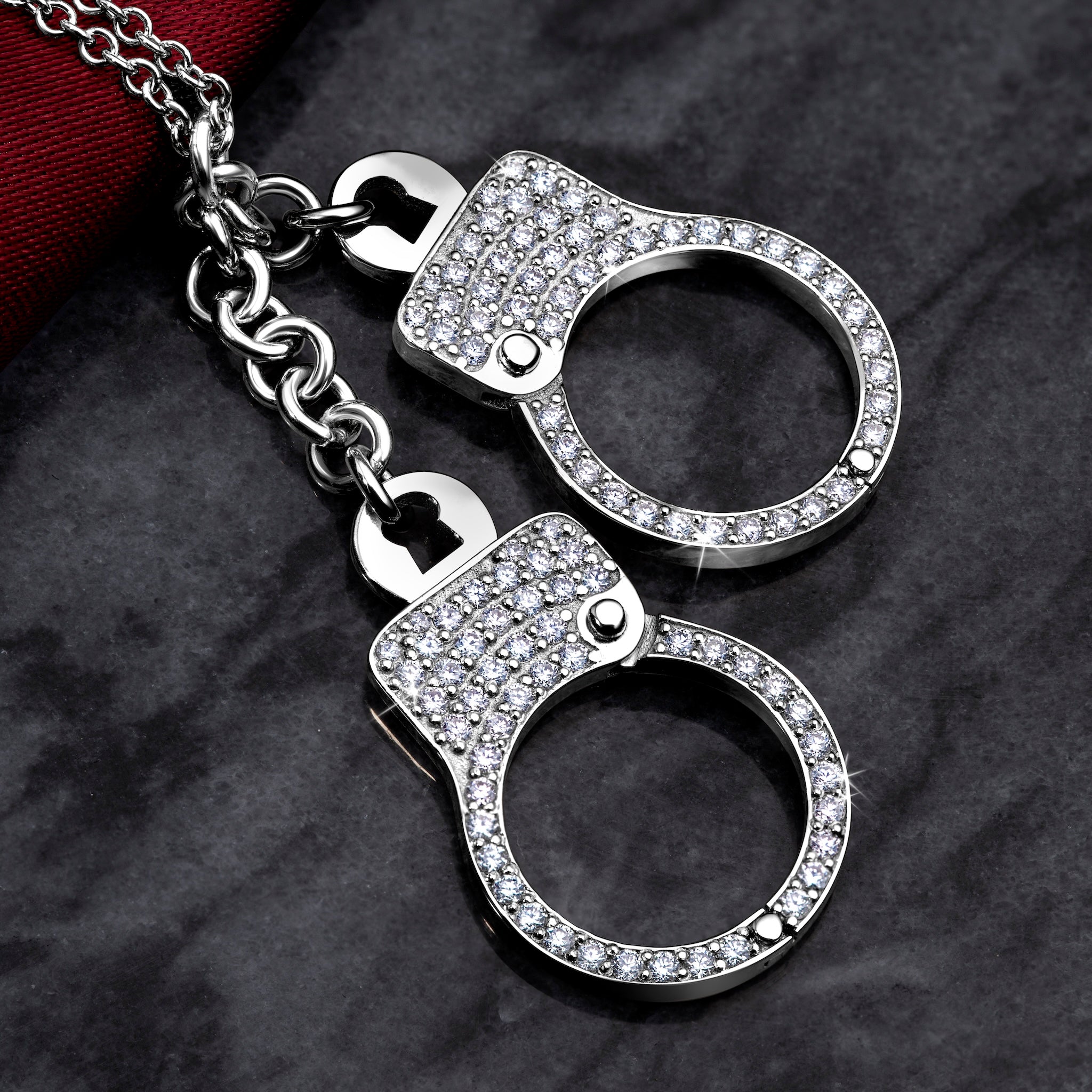 Love Lockdown Diamond Cuff Necklace_White Gold_White Diamonds_3