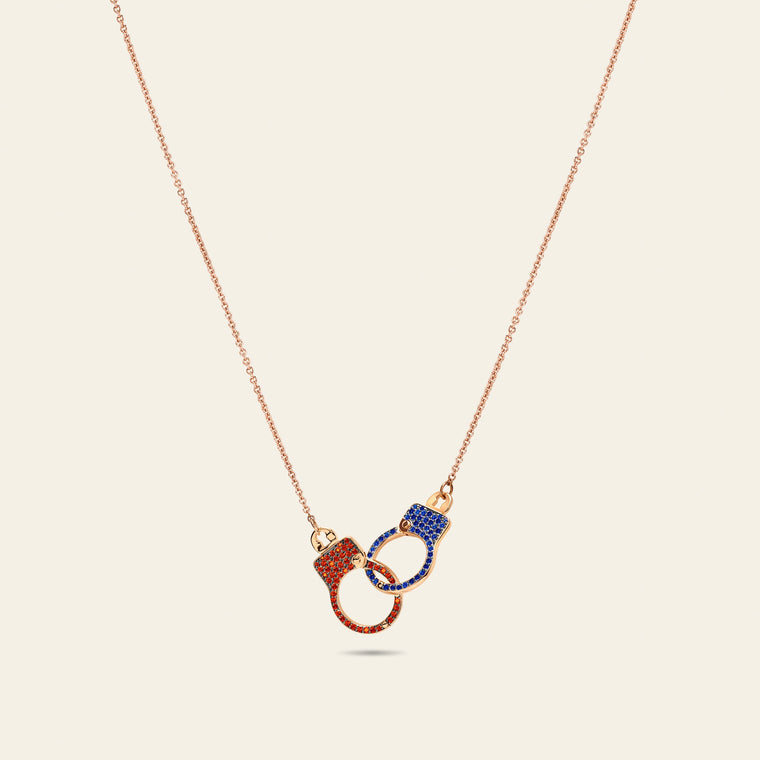 Love Lockdown Interlocking Diamond Necklace New York Edition
