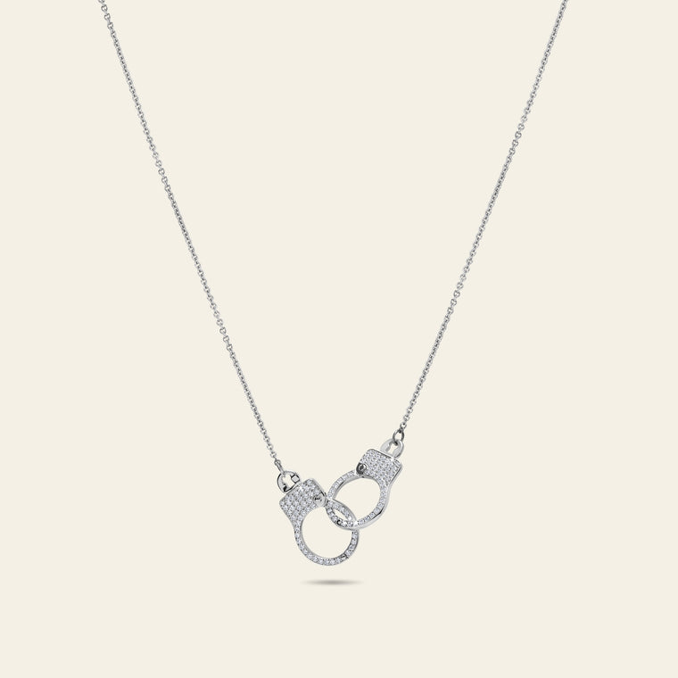 Love Lockdown Interlocking Necklace_White Gold_White Diamonds_1