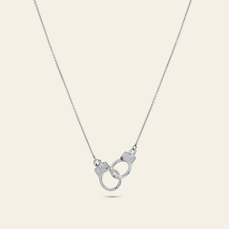 Love Lockdown Interlocking Necklace_White Gold_White Diamonds_1