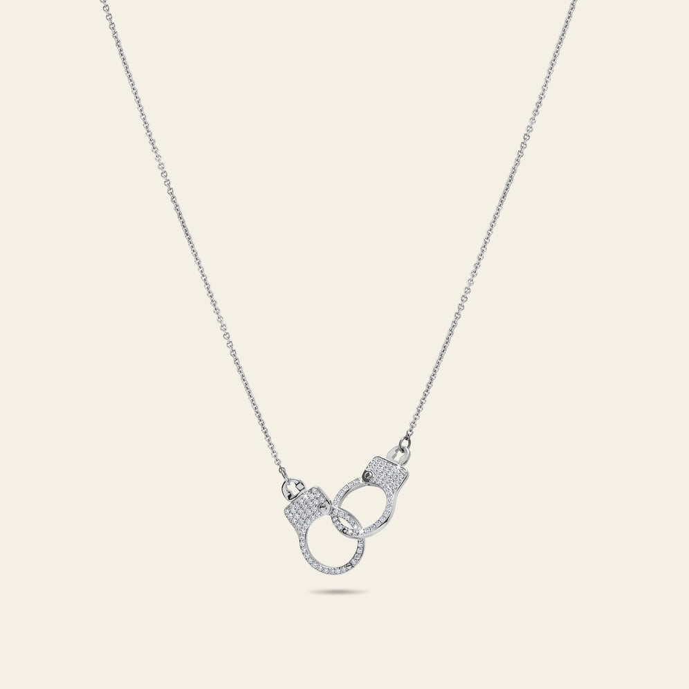 Love Lockdown Interlocking Necklace_White Gold_White Diamonds_1