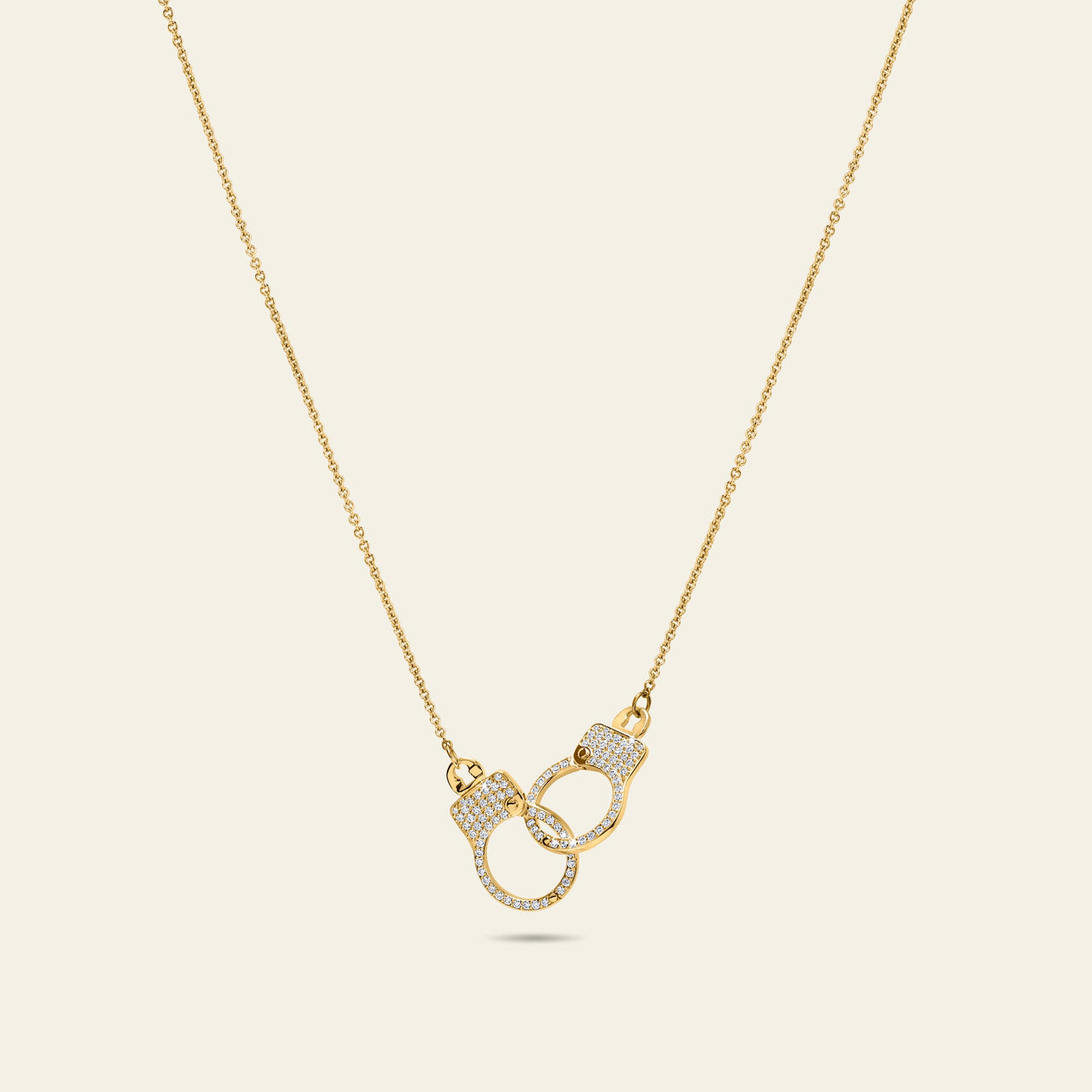 Love Lockdown Interlocking Necklace_Yellow Gold_White Diamonds_1