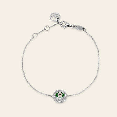 Evil Eye Diamond Bracelet_White Gold_White Diamonds_1