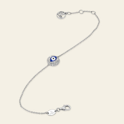 Evil Eye Diamond Bracelet_White Gold_White Diamonds_3