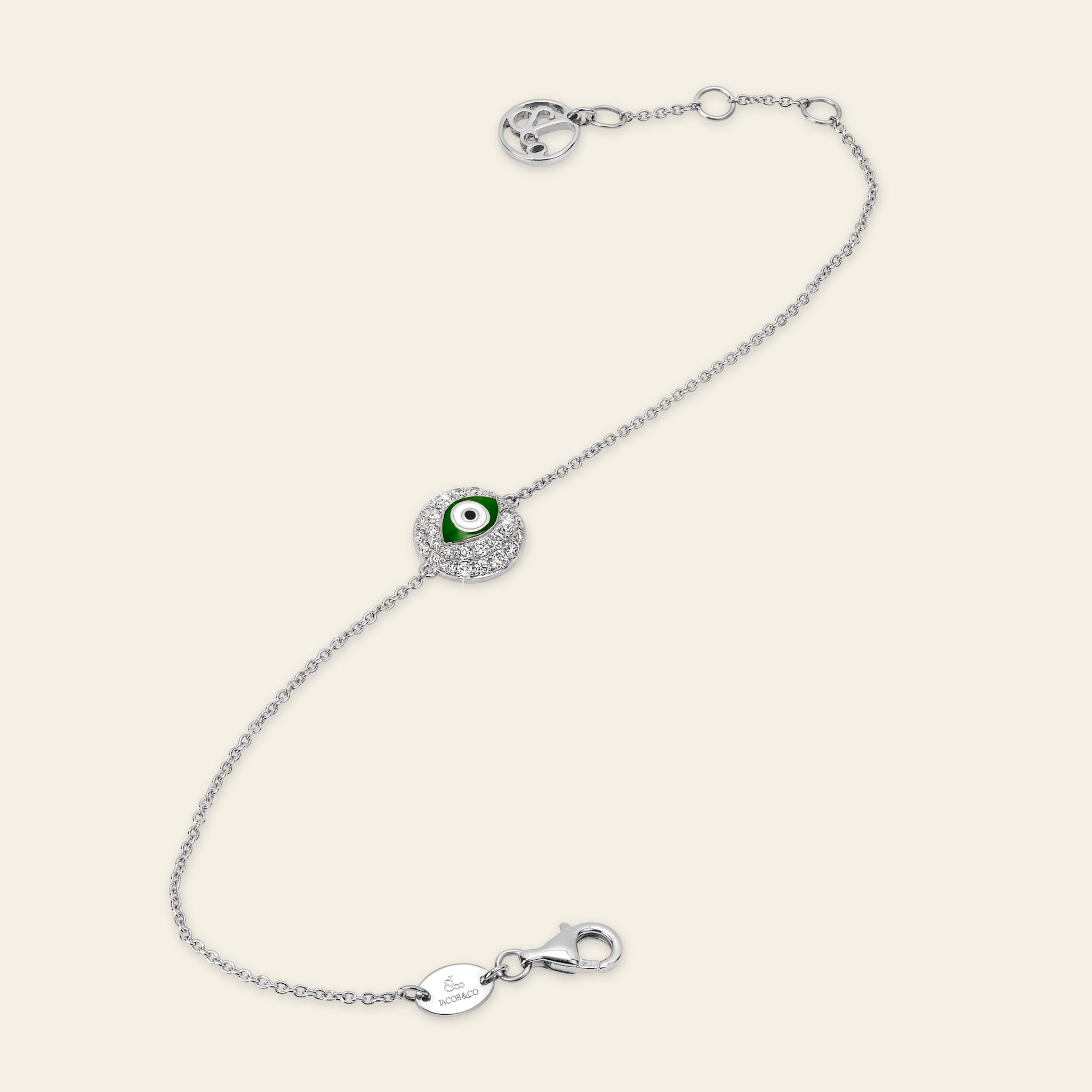 Evil Eye Diamond Bracelet_White Gold_White Diamonds_3