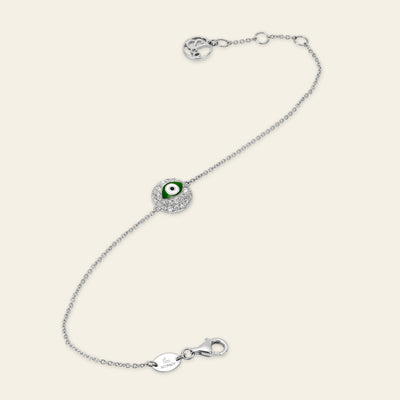 Evil Eye Diamond Bracelet_White Gold_White Diamonds_3