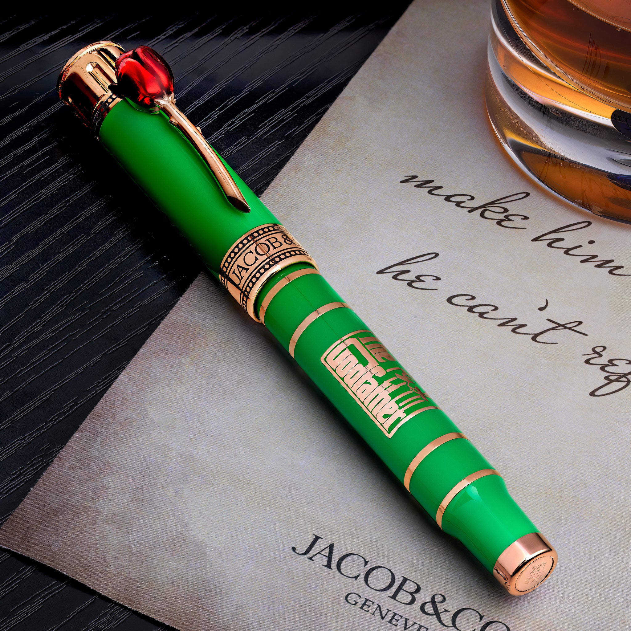 Godfather Fountain Pen in Green_Lifestyle 2