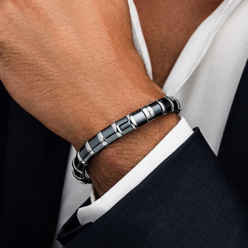 Hematite Bracelet_Stainless Steel_Lifestyle_1