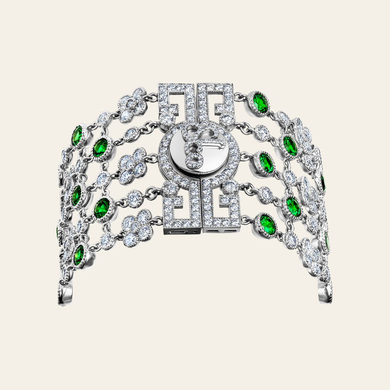 Jezebel Bracelet_White Gold_White Diamonds and Tsavorite_3