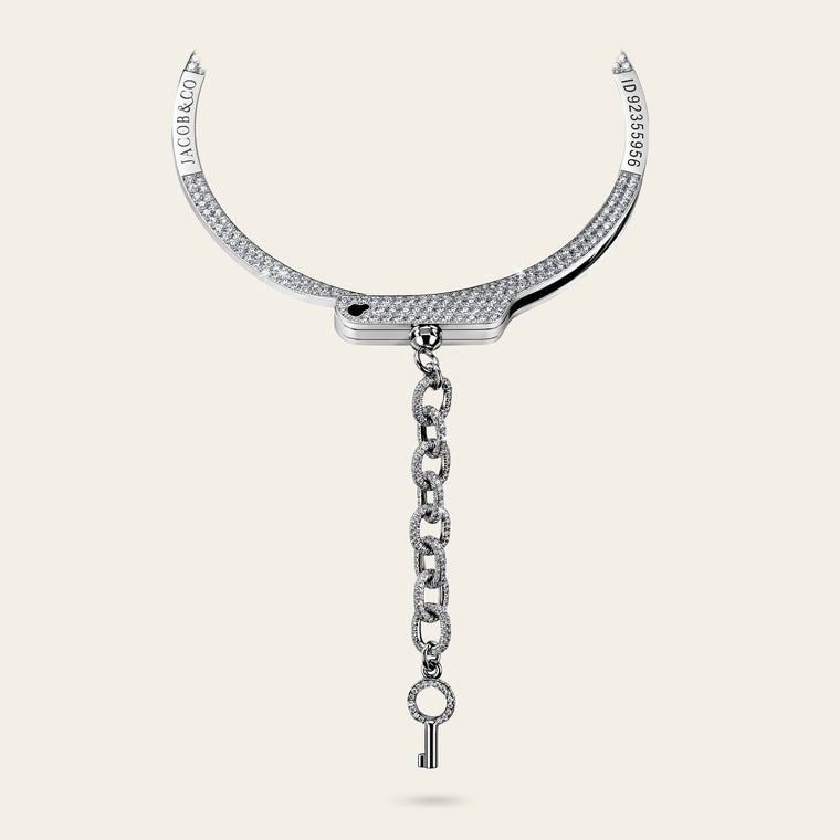 Love Lockdown Diamond Choker_White Gold_White Diamonds_2