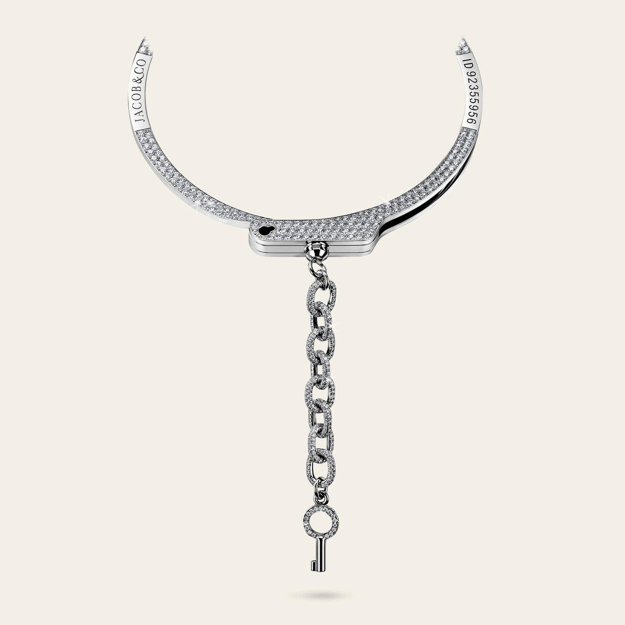 Love Lockdown Diamond Choker_White Gold_White Diamonds_2