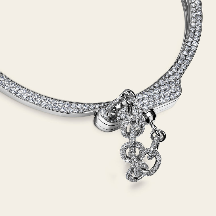 Love Lockdown Diamond Choker_White Gold_White Diamonds_3