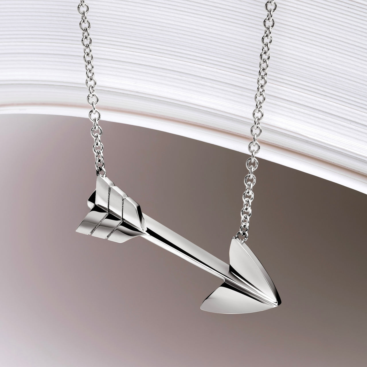 Super Arrow Pendant_White Gold_4