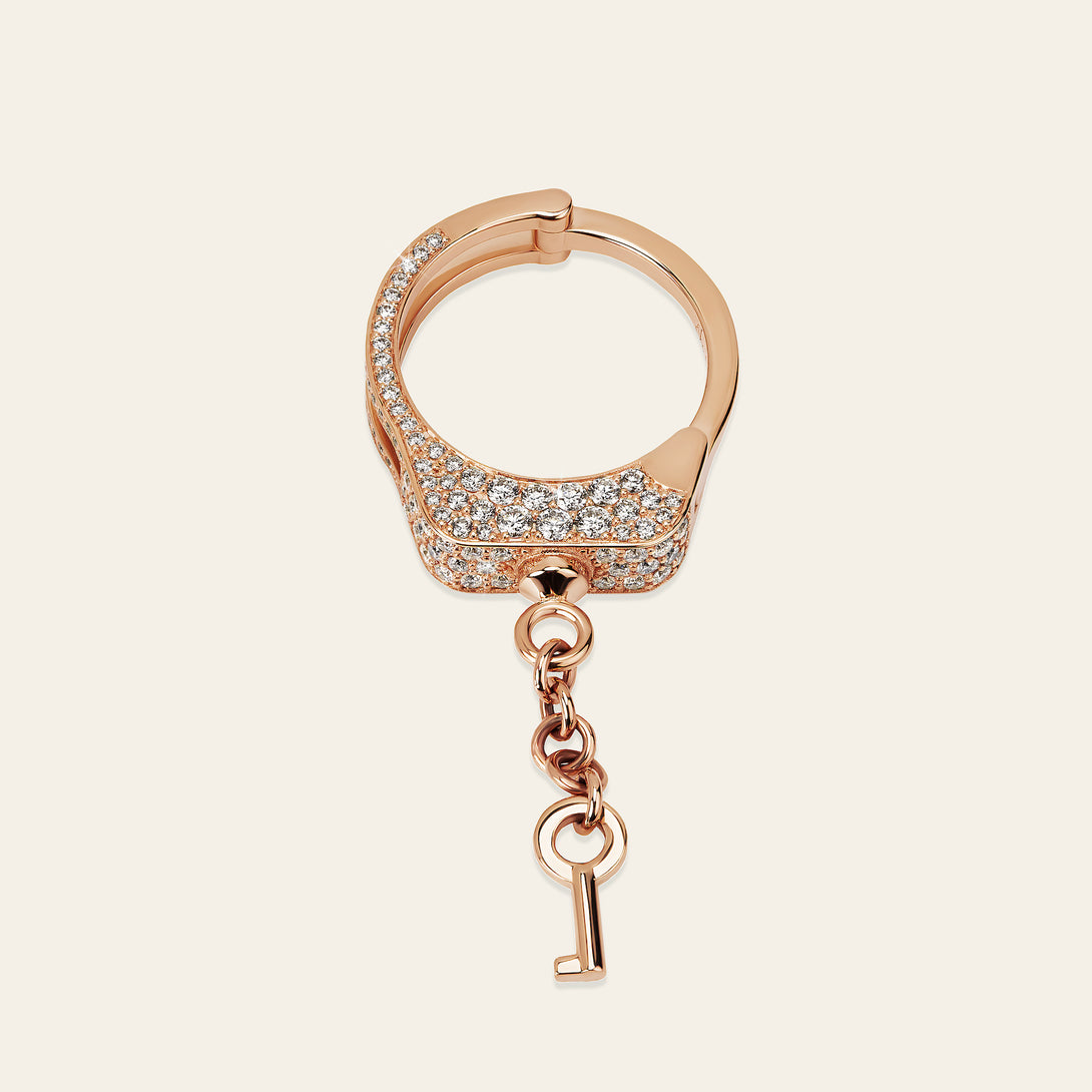 Love Lockdown Diamond Ring_Rose Gold_White Diamonds_4