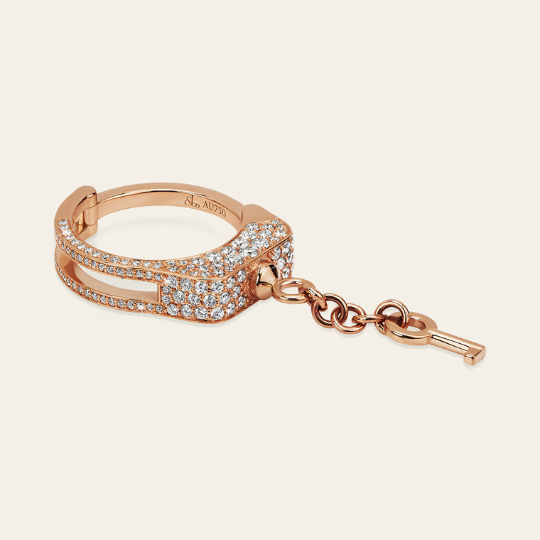 Love Lockdown Diamond Ring_Rose Gold_White Diamonds_3