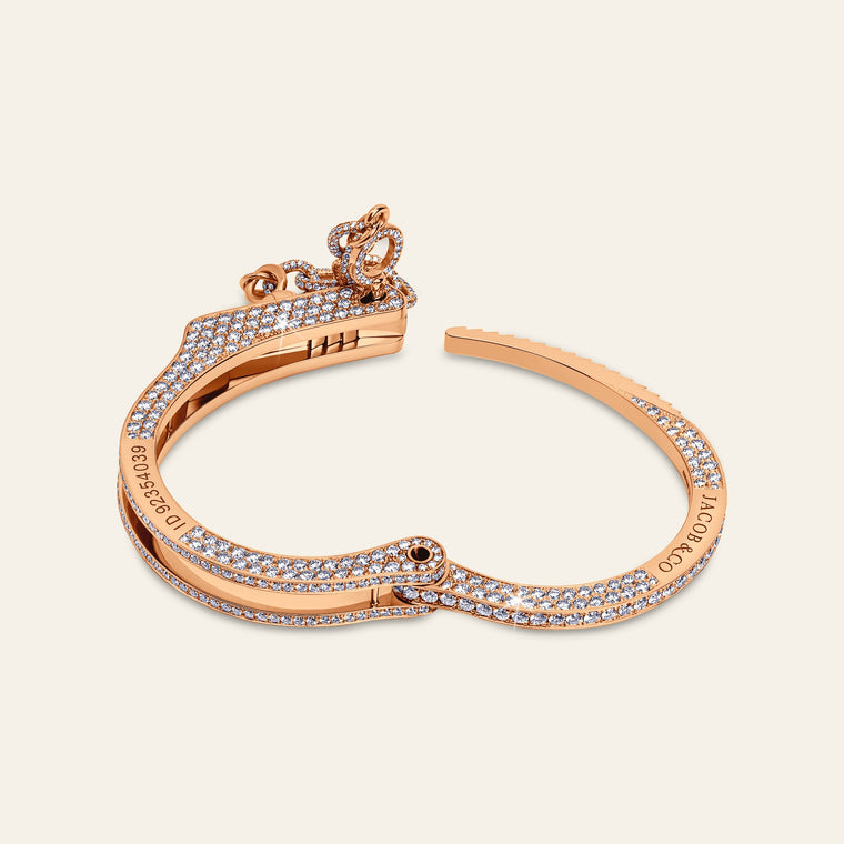 Love Lockdown Bracelet Rose Gold Full Pave 10