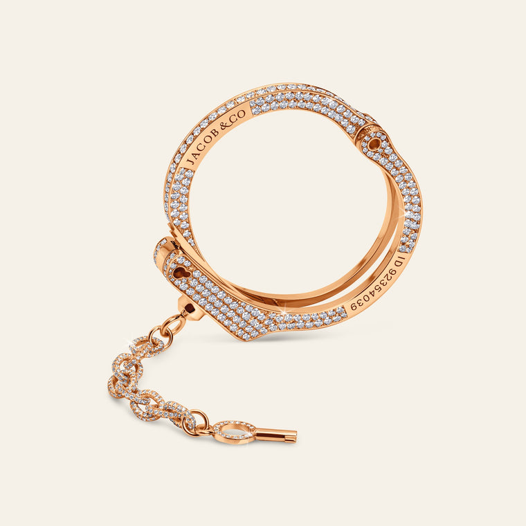 Love Lockdown Bracelet Rose Gold Full Pave 9