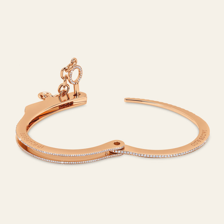 Love Lockdown Bracelet Rose Gold Pave 6