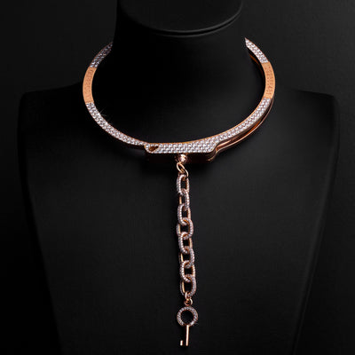 Love Lockdown Diamond Choker Rose Gold Model 1