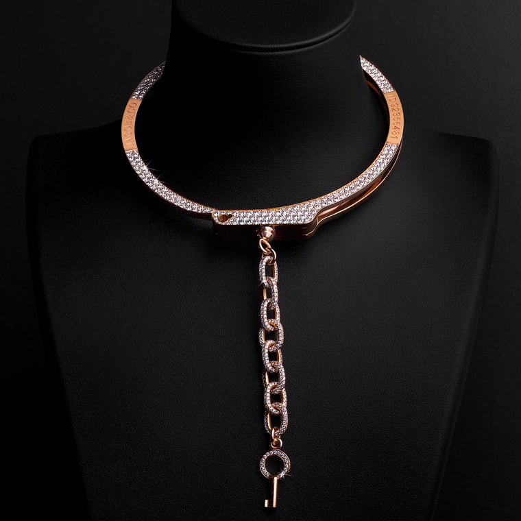 Love Lockdown Diamond Choker Rose Gold Model 1