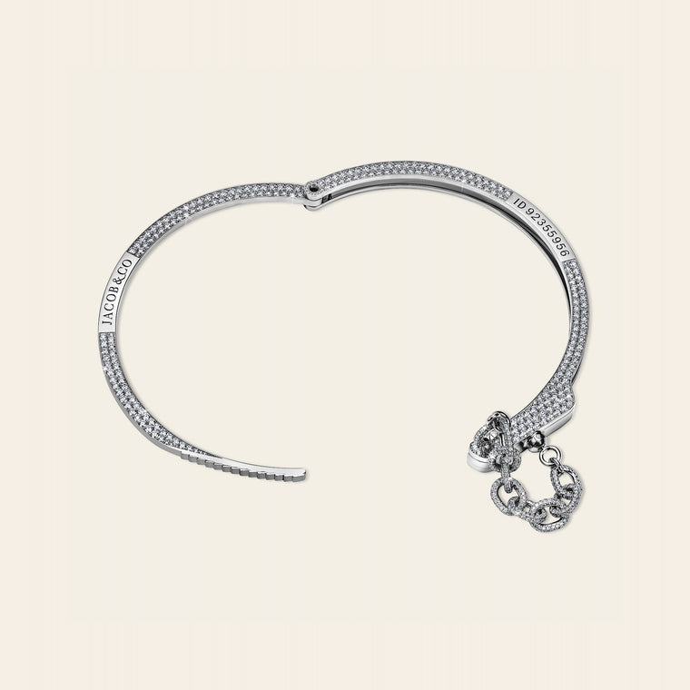Love Lockdown Diamond Choker White Gold 1